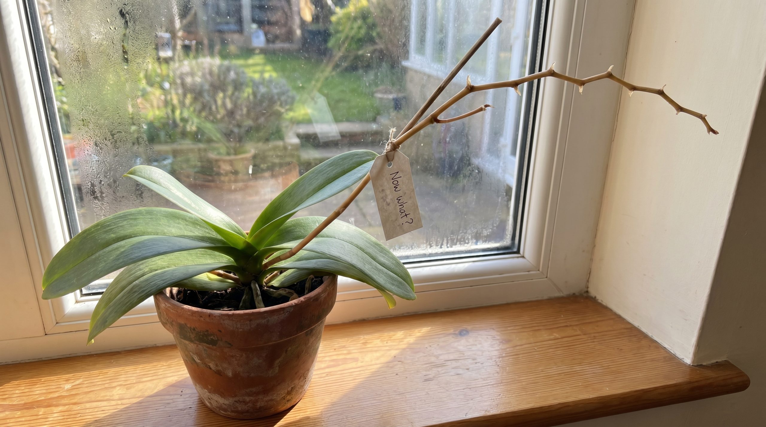 orchid care after flowers fall off
